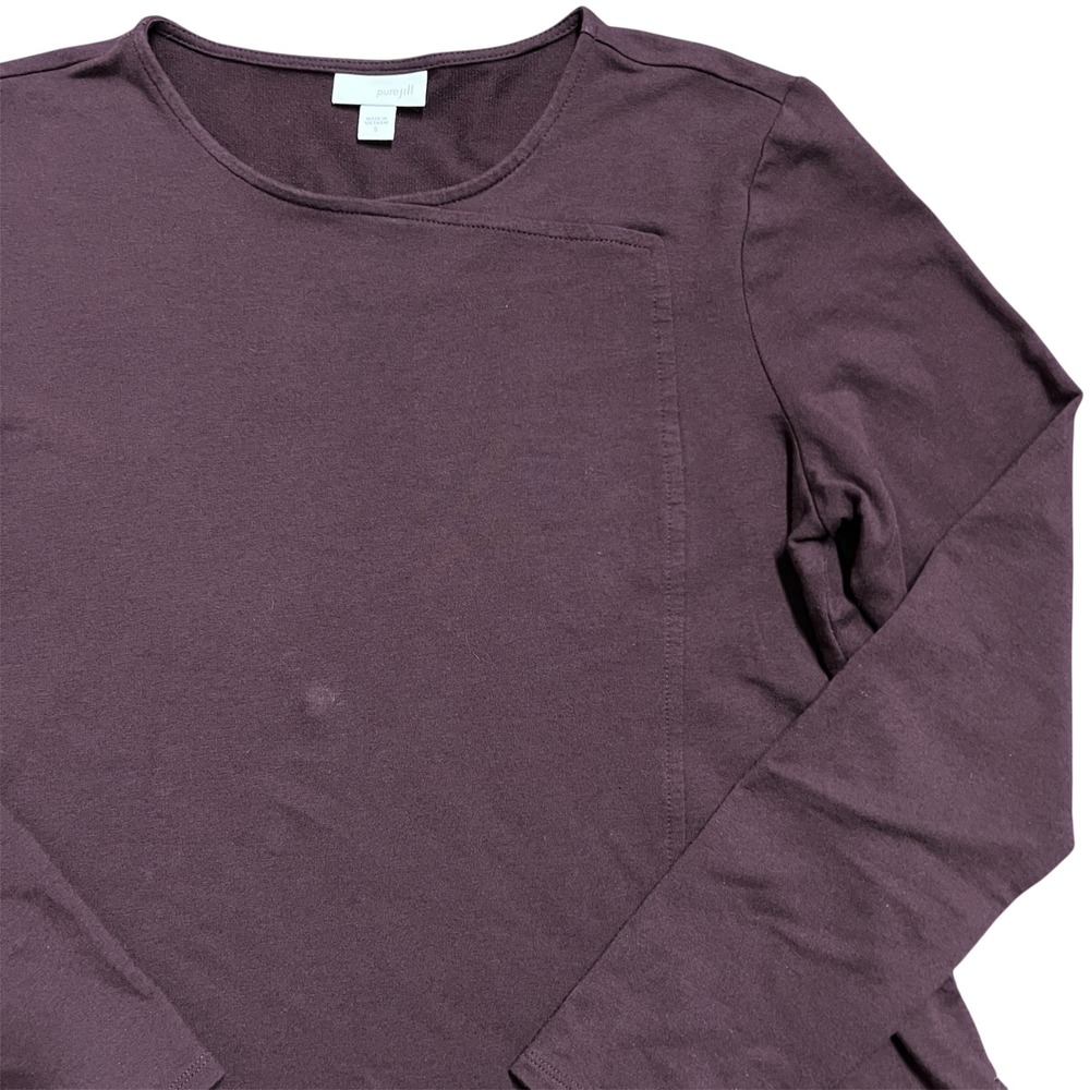 Pure Jill Women's Small Purple Long‎ Sleeve Dress Knit Casual